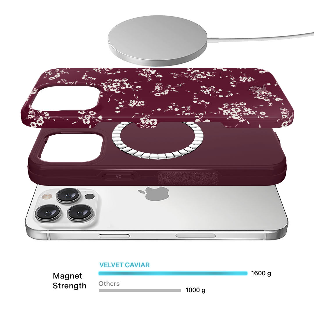 French Burgundy Floral iPhone Case