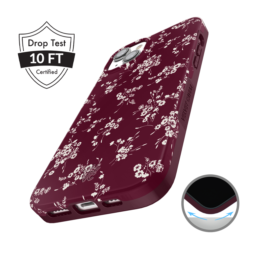 French Burgundy Floral iPhone Case