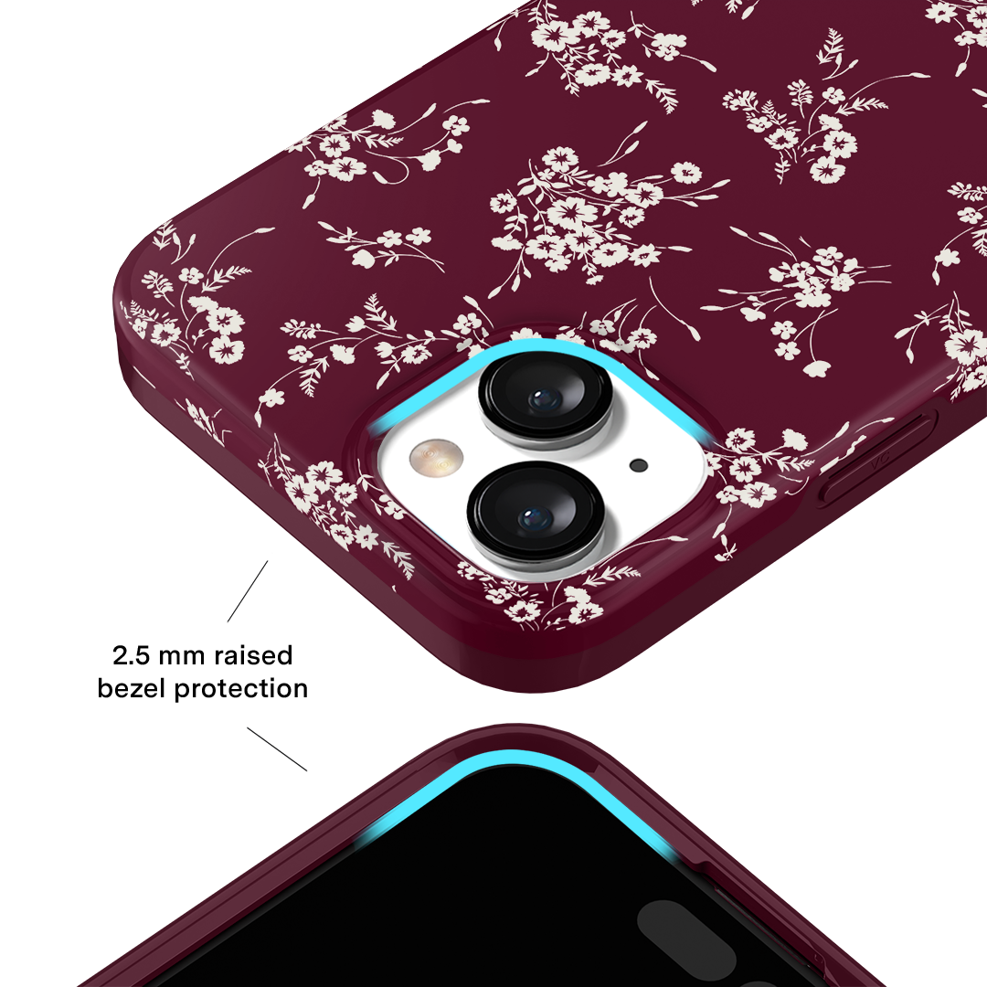 French Burgundy Floral iPhone Case