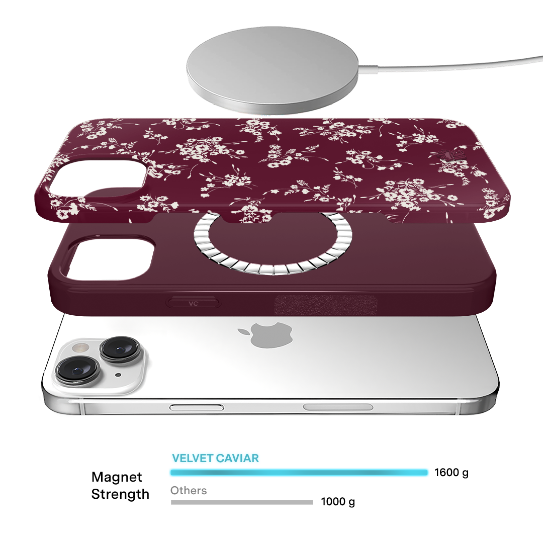 French Burgundy Floral iPhone Case