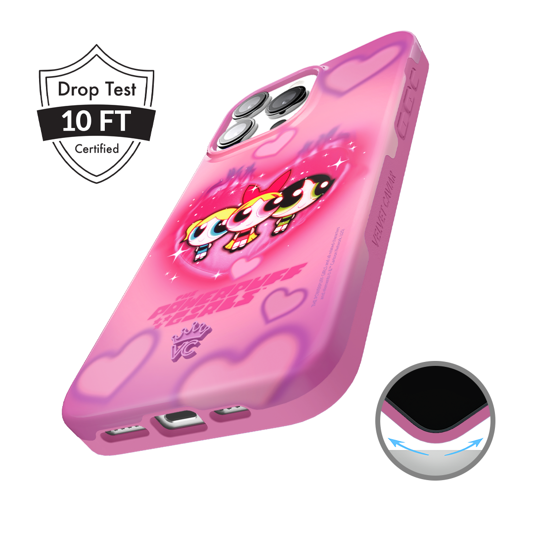 The Powerpuff Girls Airbrush Hearts iPhone Case