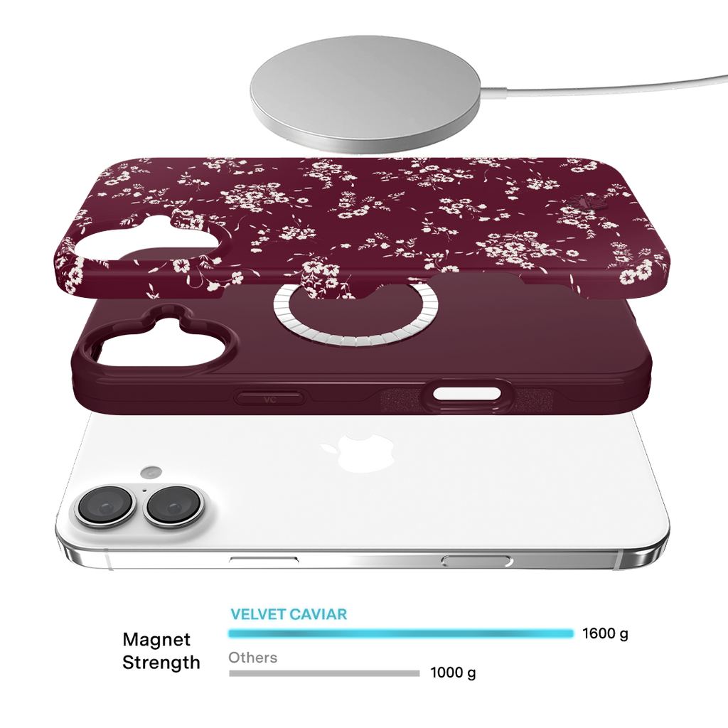 French Burgundy Floral iPhone Case