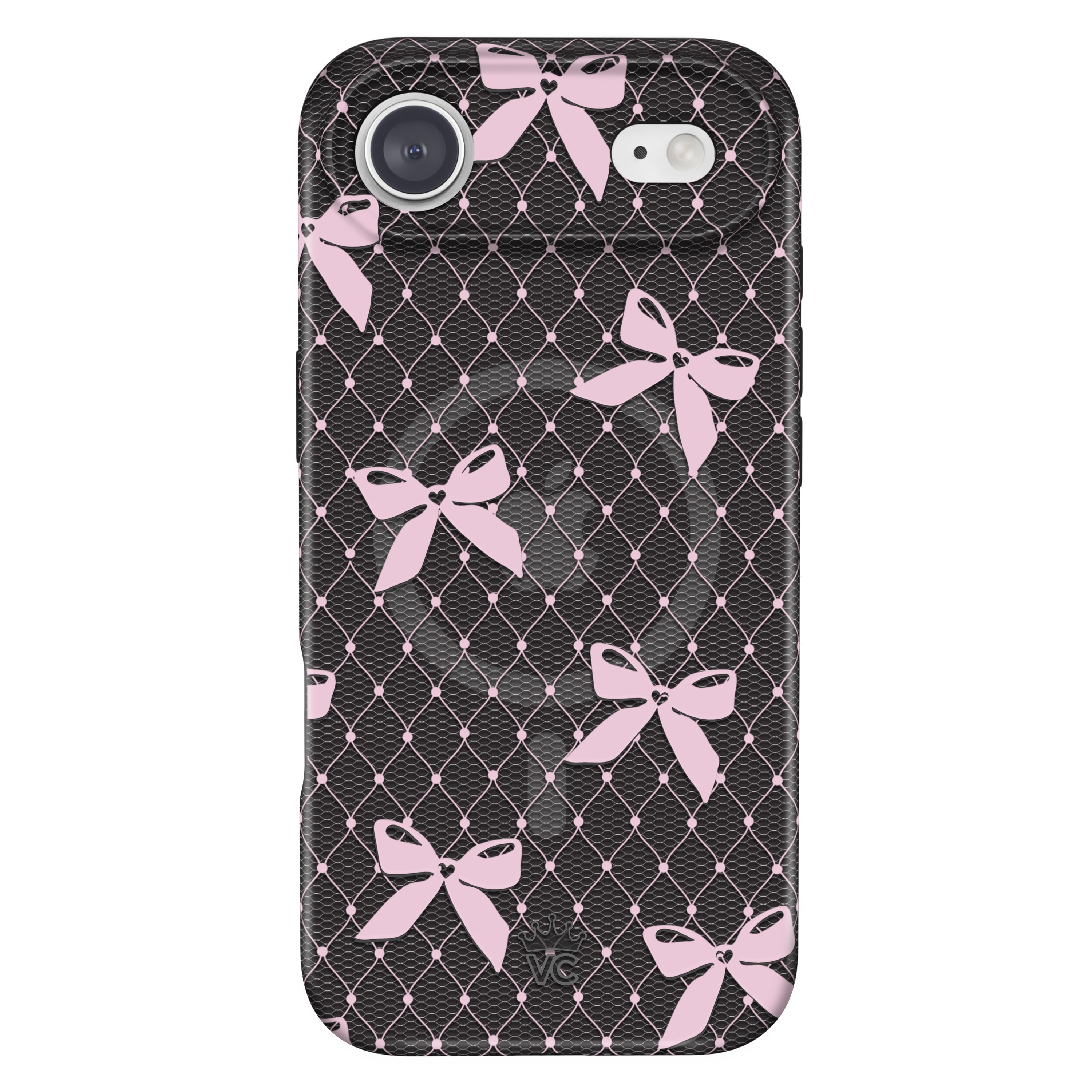 Lacy Pink Bows iPhone Case