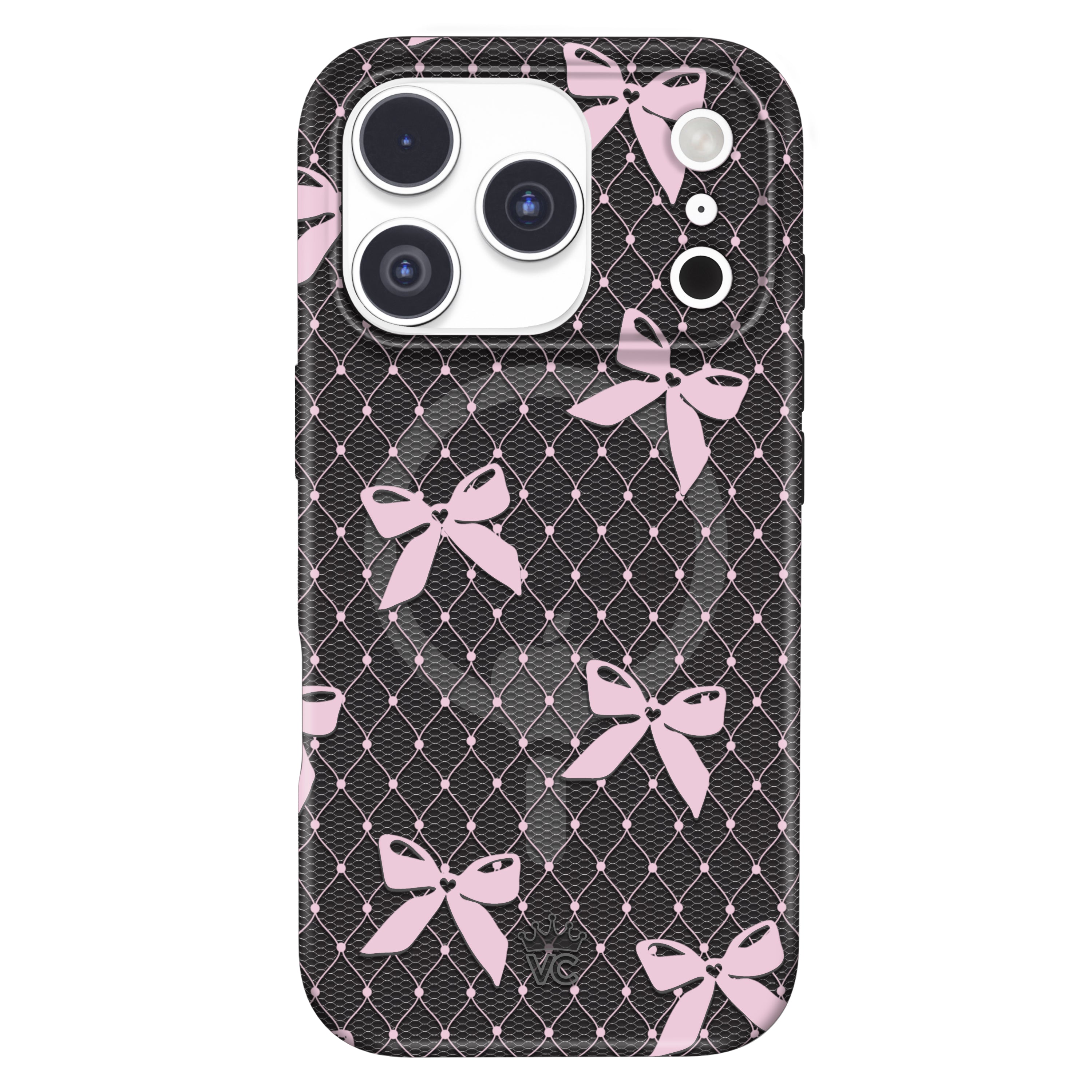 Lacy Pink Bows iPhone Case