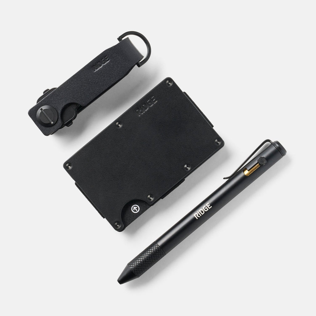Daily Writer Kit - Midnight Black Leather