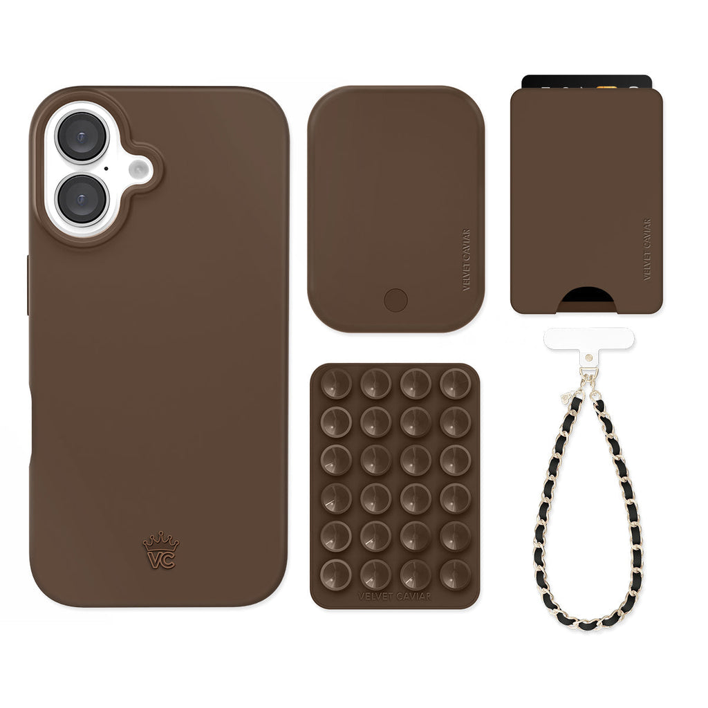 Espresso Brown iPhone Bundle Set - Wallet