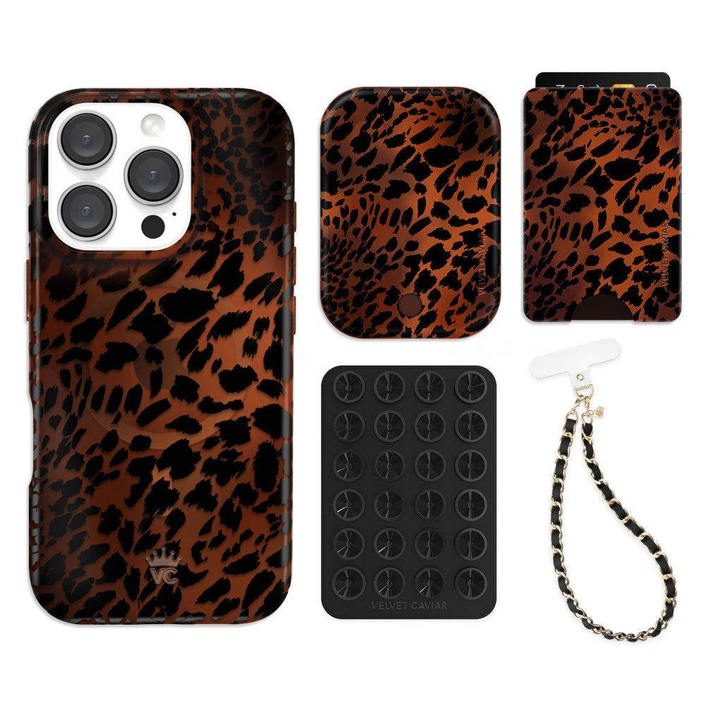 Leopard Tort iPhone Bundle Set - Wallet