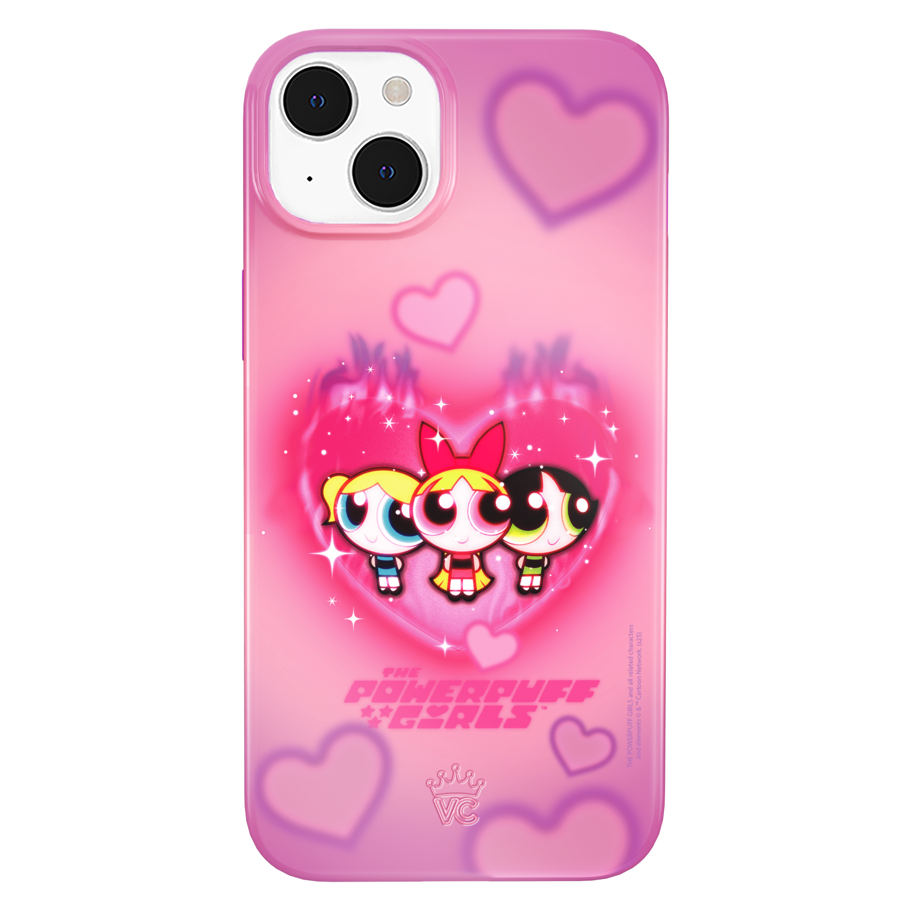 The Powerpuff Girls Airbrush Hearts iPhone Case
