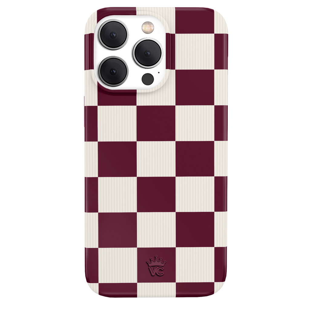 Burgundy Vibe Check iPhone Case