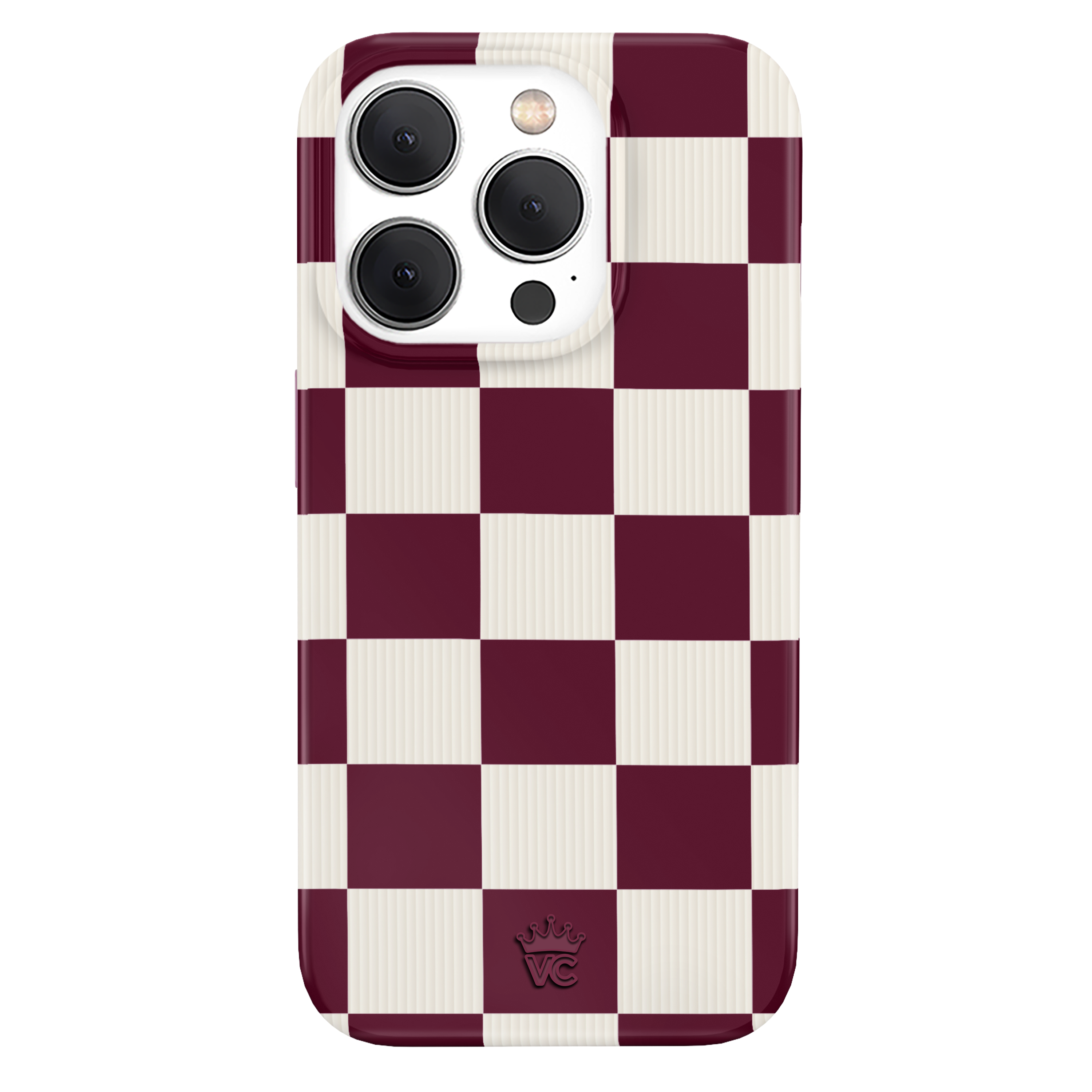 Burgundy Vibe Check iPhone Case