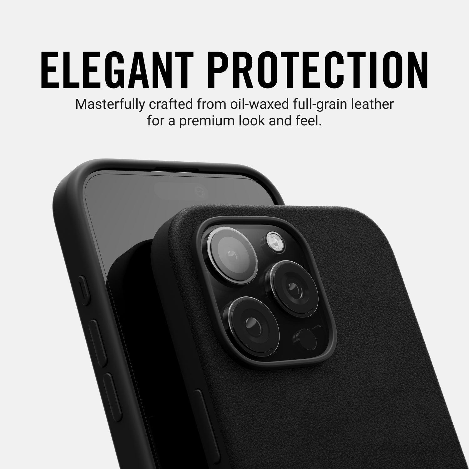 Everyday Phone Case - iPhone 16 - Midnight Black Leather