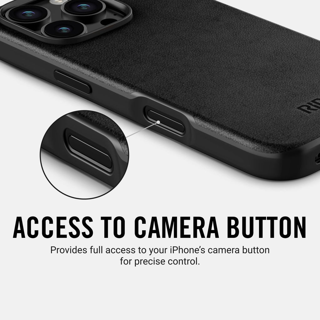 Everyday Phone Case - iPhone 16 Plus - Midnight Black Leather