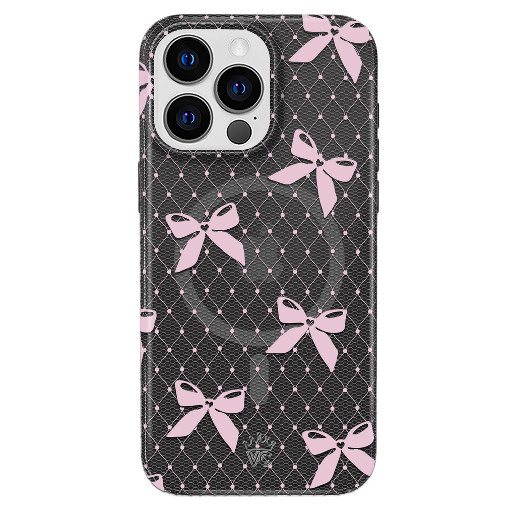 Lacy Pink Bows iPhone Case