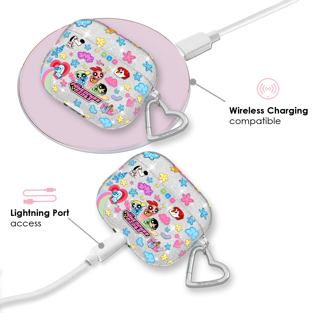 The Powerpuff Girls Girl Power Glitter AirPod Case