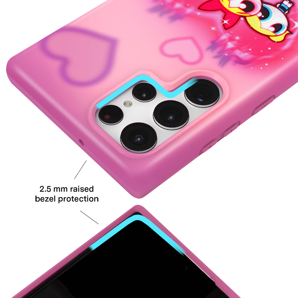 The Powerpuff Girls Airbrush Hearts Samsung Case