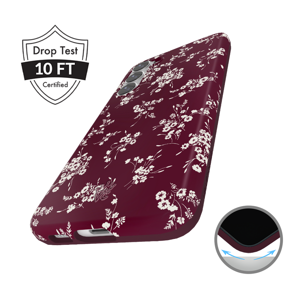 French Burgundy Floral Samsung Case
