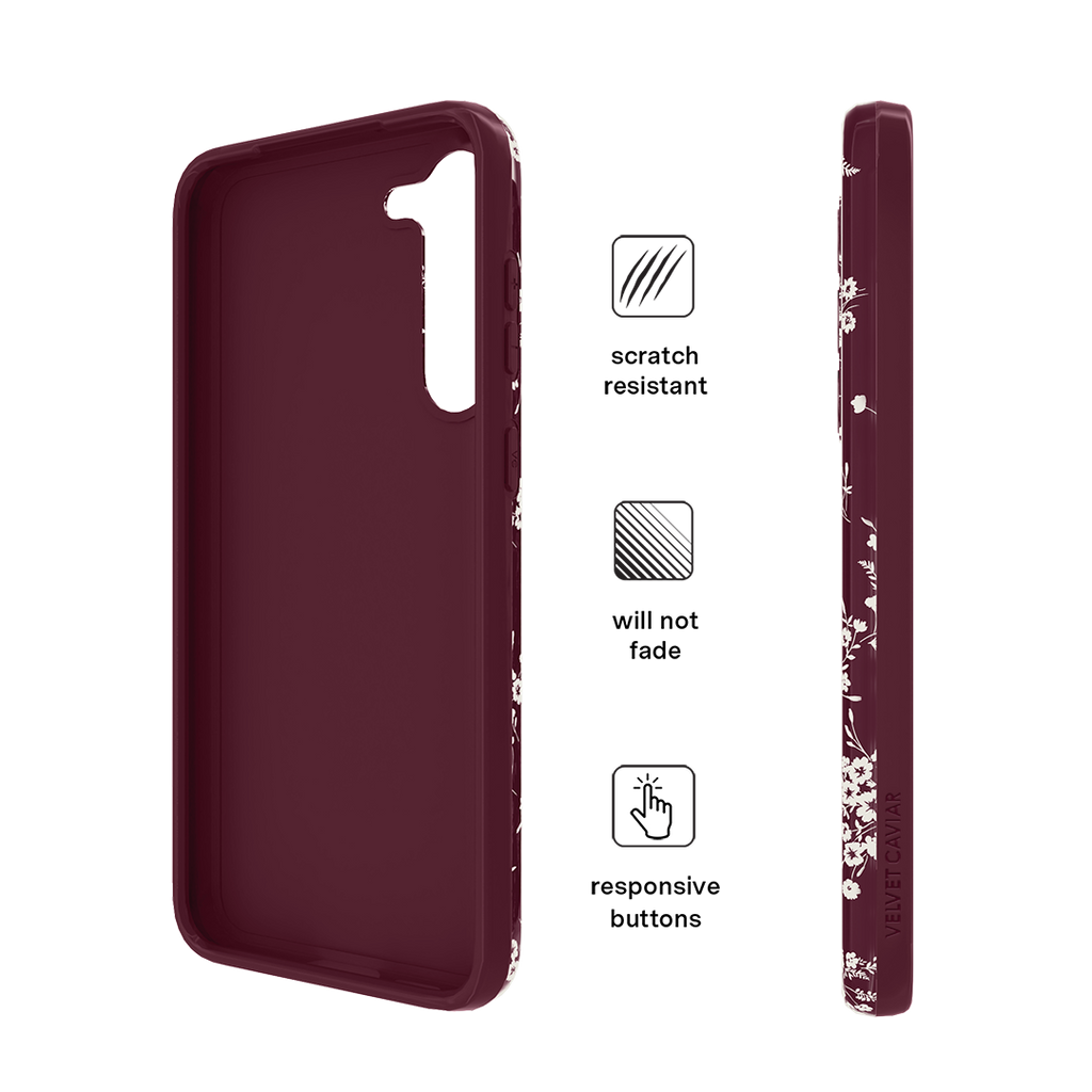 French Burgundy Floral Samsung Case