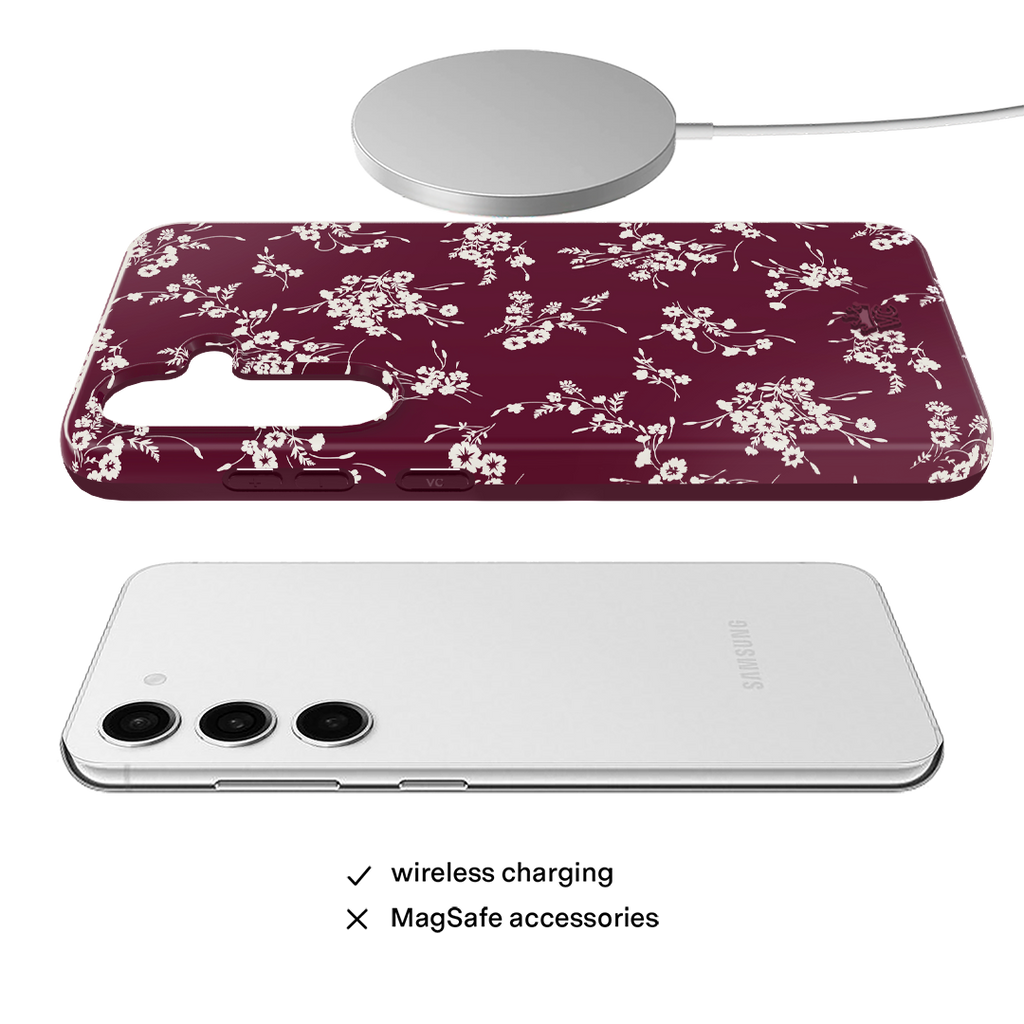 French Burgundy Floral Samsung Case