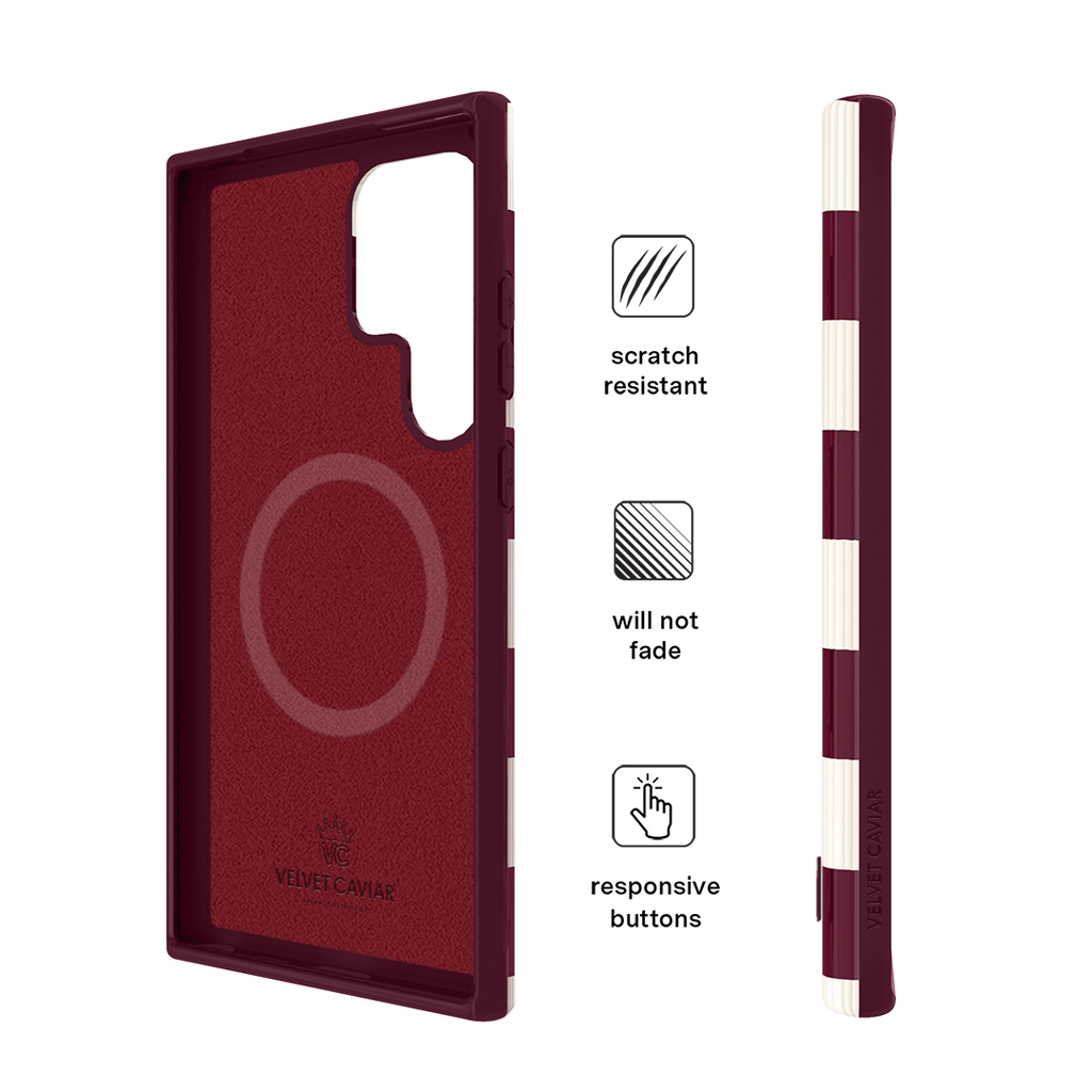 Burgundy Vibe Checker Samsung Case